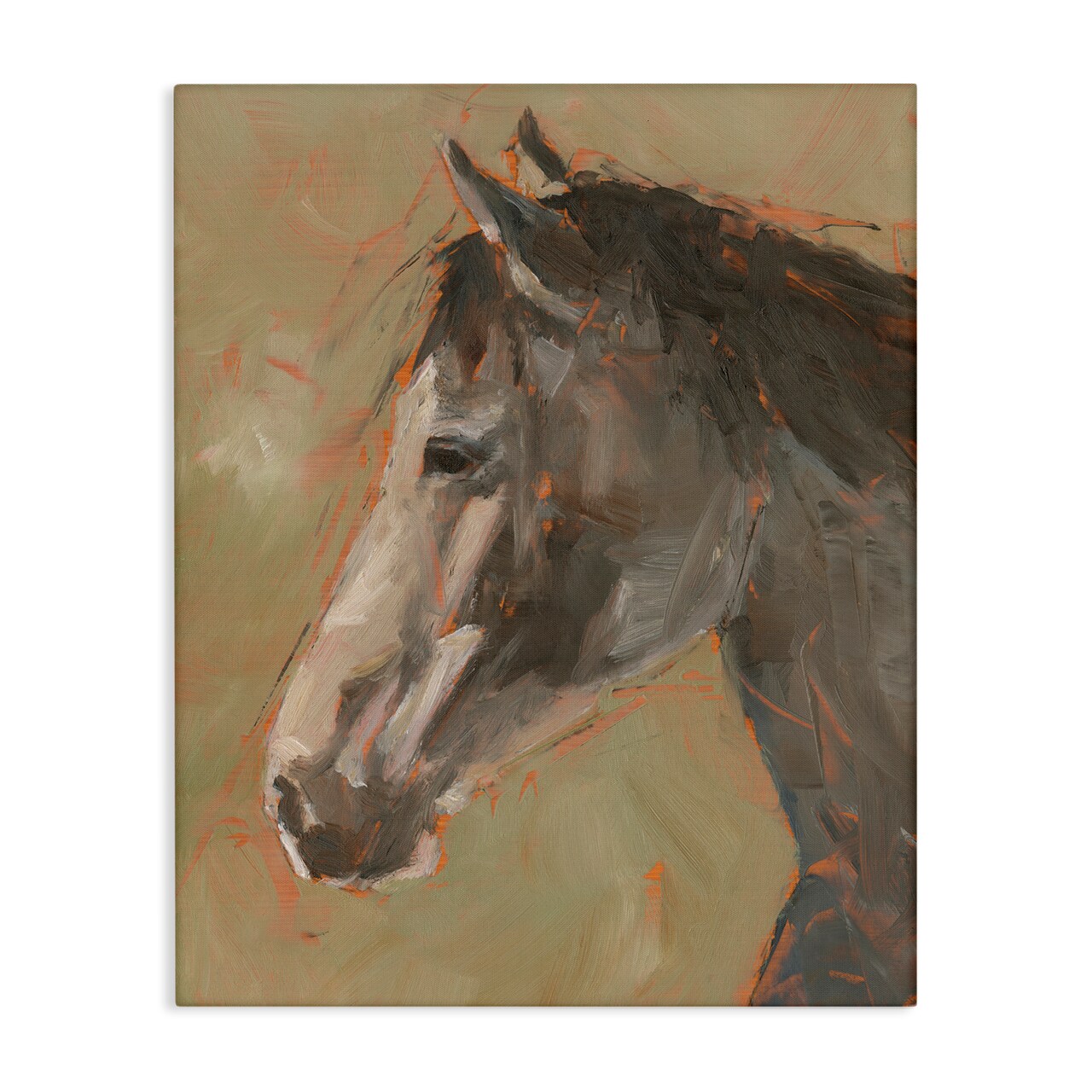 Stupell Industries Neutral Brown Horse Canvas Wall Art Design by Ethan Harper